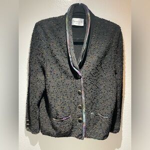 CHRISTIAN A. NEW YORK - Vintage 100% Wool Tweed Blazer with Rainbow Fleck Detail